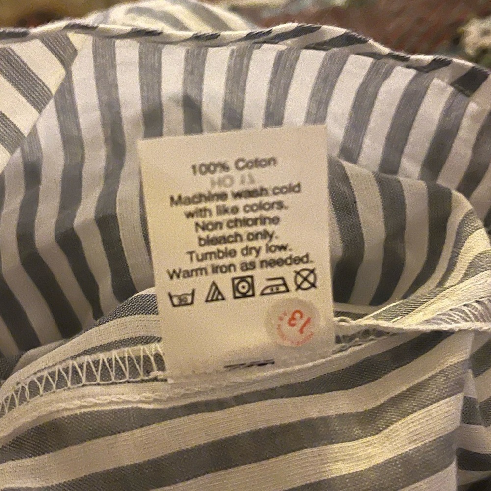 J.Crew Factory Ruffle Front Striped Popover Shirt - Picture 11 of 11